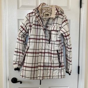 Stylish Plaid Hooded Women's Jacket